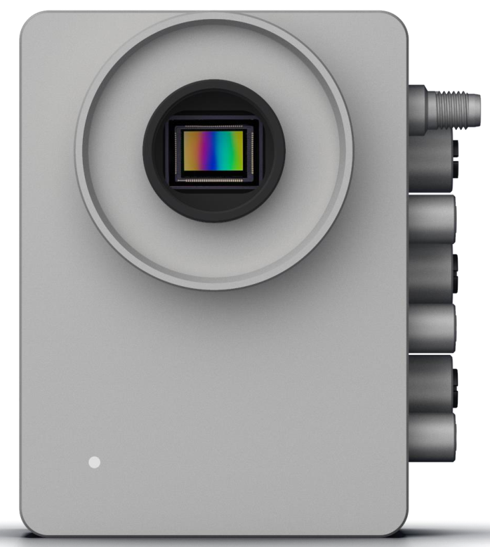 Front view and status LED