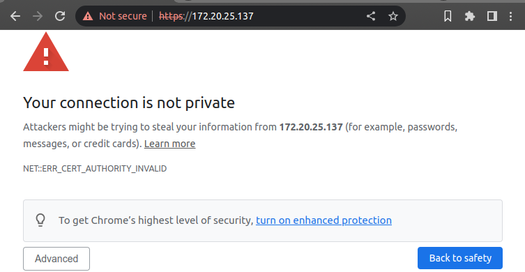 systemservices ssl warning